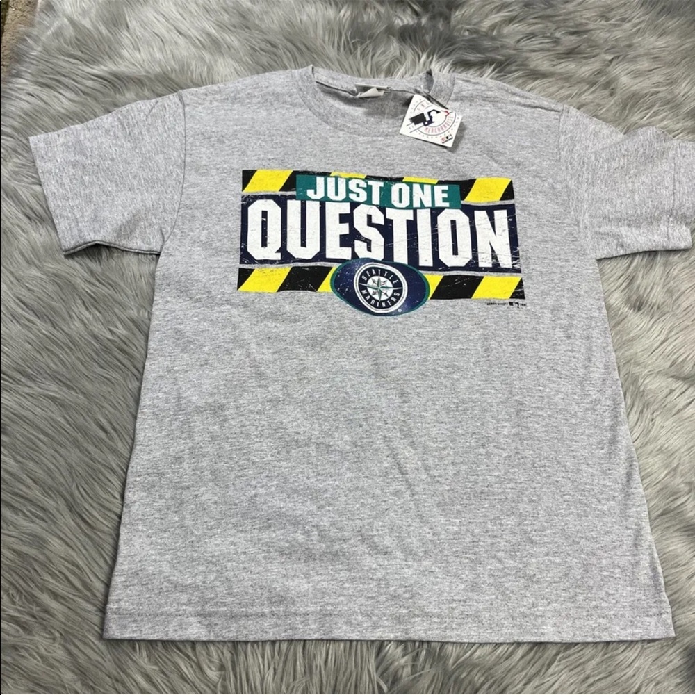Vintage 2001 Gray Seattle Mariners MLB Baseball T Shirt